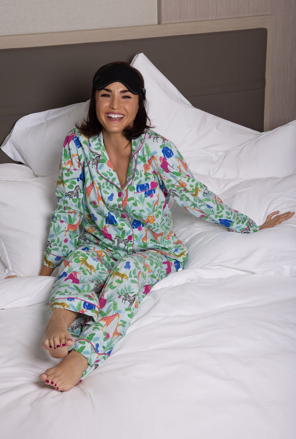 Bedhead x Bronwyn Newport Jungle Boogie Long Sleeve Classic Stretch Jersey PJ Set