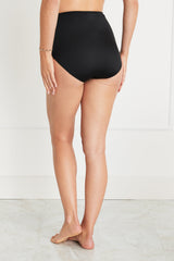 Susie Two-Piece High Waisted Tankini Bottom in Black
