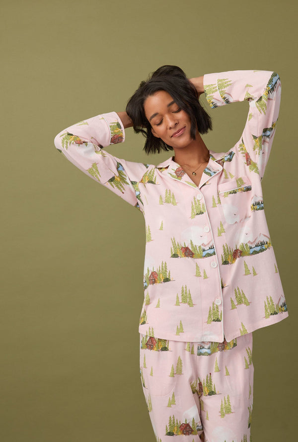 Pine Lake  Long Sleeve Classic Stretch Jersey PJ Set