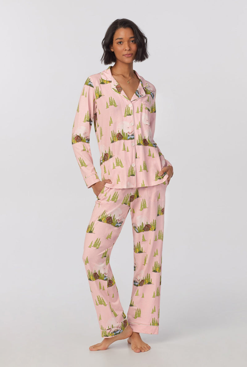 Pine Lake  Long Sleeve Classic Stretch Jersey PJ Set