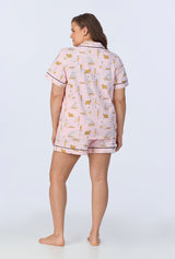 Say Yes To Pasta Short Sleeve Classic Shorty Stretch Jersey PJ Set