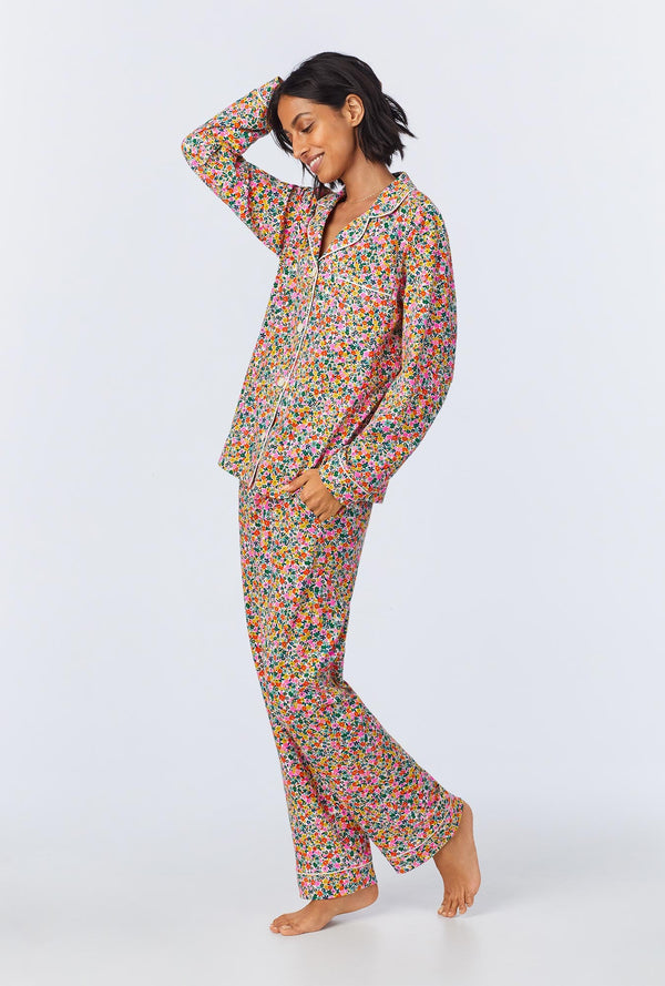 Fresh Picks Long Sleeve Classic Stretch Jersey PJ Set