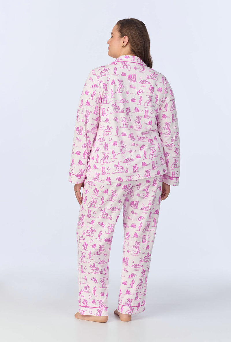 Cowgirl Toile Long Sleeve Classic Stretch Jersey PJ Set