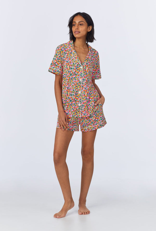Fresh Picks Short Sleeve Classic Shorty Stretch Jersey PJ Set