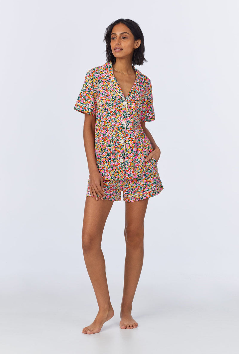 Fresh Picks Short Sleeve Classic Shorty Stretch Jersey PJ Set