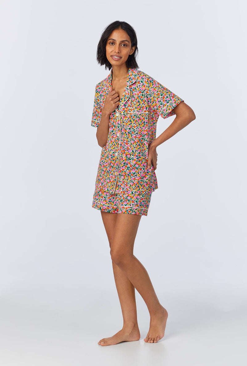 Fresh Picks Short Sleeve Classic Shorty Stretch Jersey PJ Set
