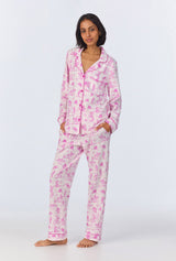 Cowgirl Toile Long Sleeve Classic Stretch Jersey PJ Set