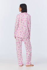 Cowgirl Toile Long Sleeve Classic Stretch Jersey PJ Set