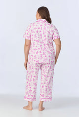 Cowgirl Toile Short Sleeve Classic Stretch Jersey Cropped PJ Set