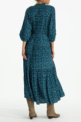Zoey Jo Belted Tiered Maxi Dress