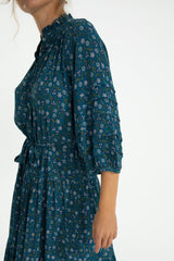 Zoey Jo Belted Tiered Maxi Dress