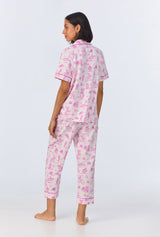 Cowgirl Toile Short Sleeve Classic Stretch Jersey Cropped PJ Set