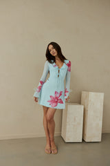 Fields Of Grace Mini Dress Blue