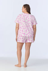 Cowgirl Toile  T-Shirt Stretch Jersey Shorty PJ Set