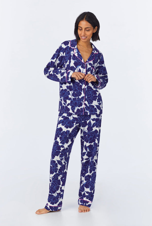 Isabella Flora Long Sleeve Classic Stretch Jersey PJ Set
