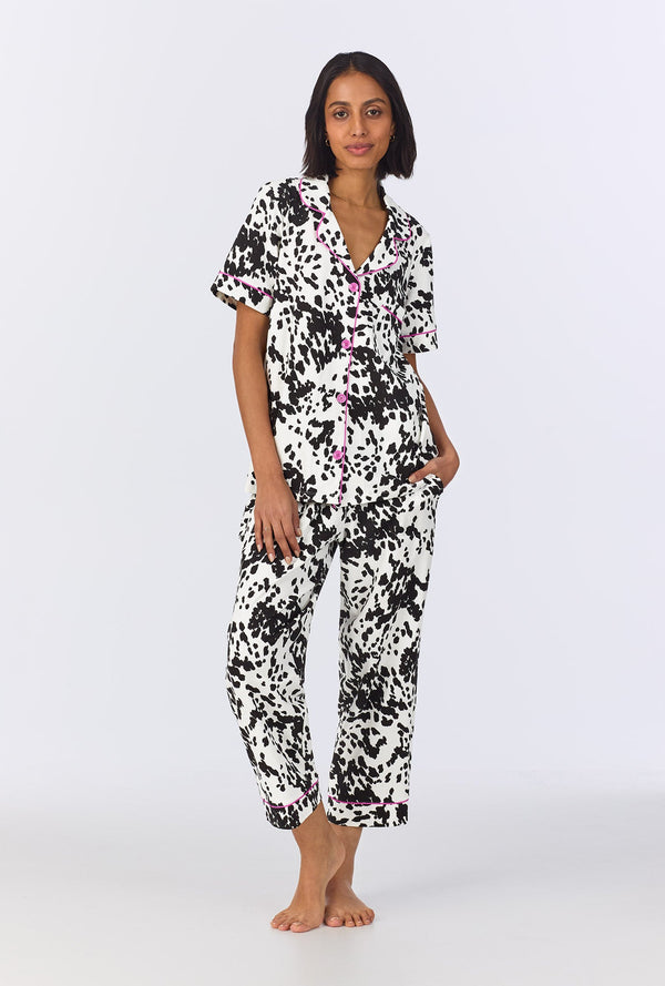 Wild Pony Short Sleeve Classic Stretch Jersey Cropped PJ Set