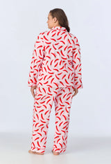 Coming In Hot Long Sleeve Classic Stretch Jersey PJ Set