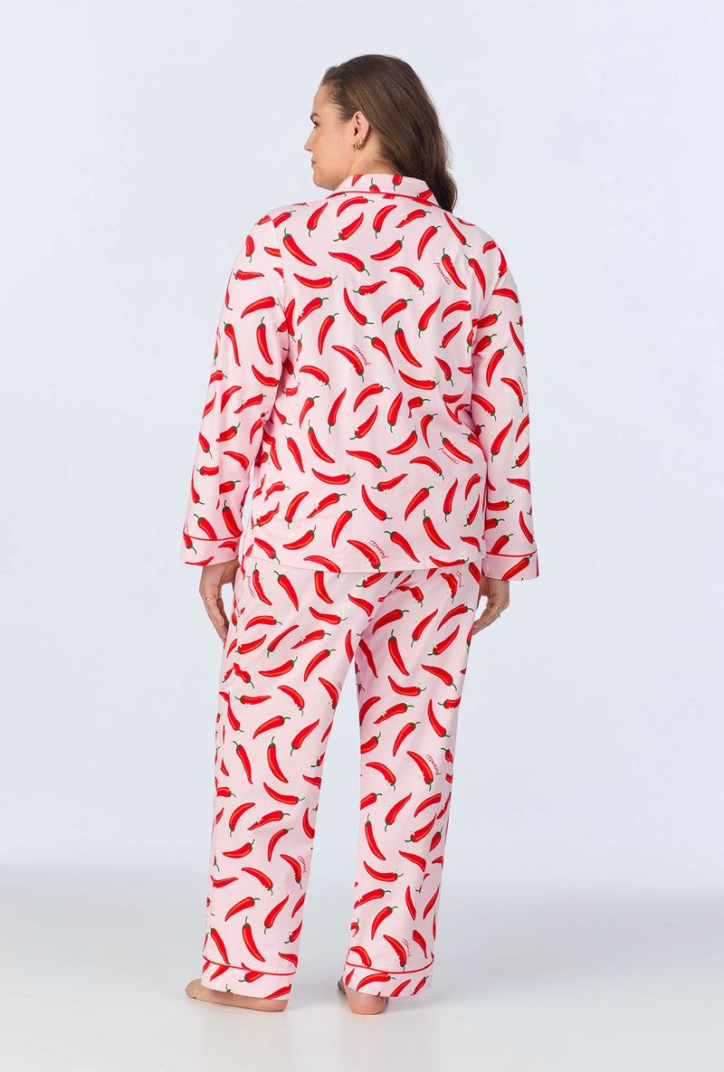Coming In Hot Long Sleeve Classic Stretch Jersey PJ Set