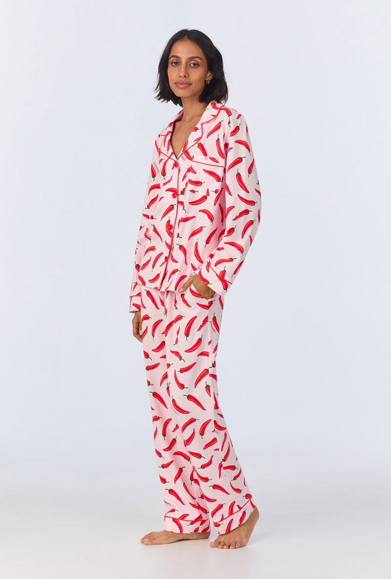 Coming In Hot Long Sleeve Classic Stretch Jersey PJ Set