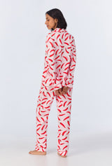 Coming In Hot Long Sleeve Classic Stretch Jersey PJ Set