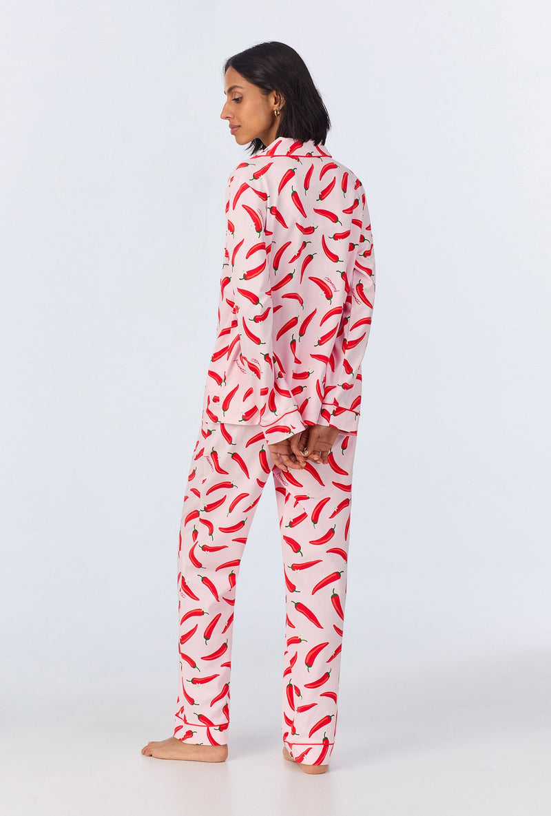 Coming In Hot Long Sleeve Classic Stretch Jersey PJ Set