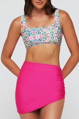 Ellen Ruched Reversible Swim Skirt