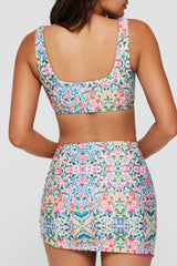 Ellen Ruched Reversible Swim Skirt