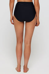 Genevieve Sash Tie High-Waisted Bottoms in Black