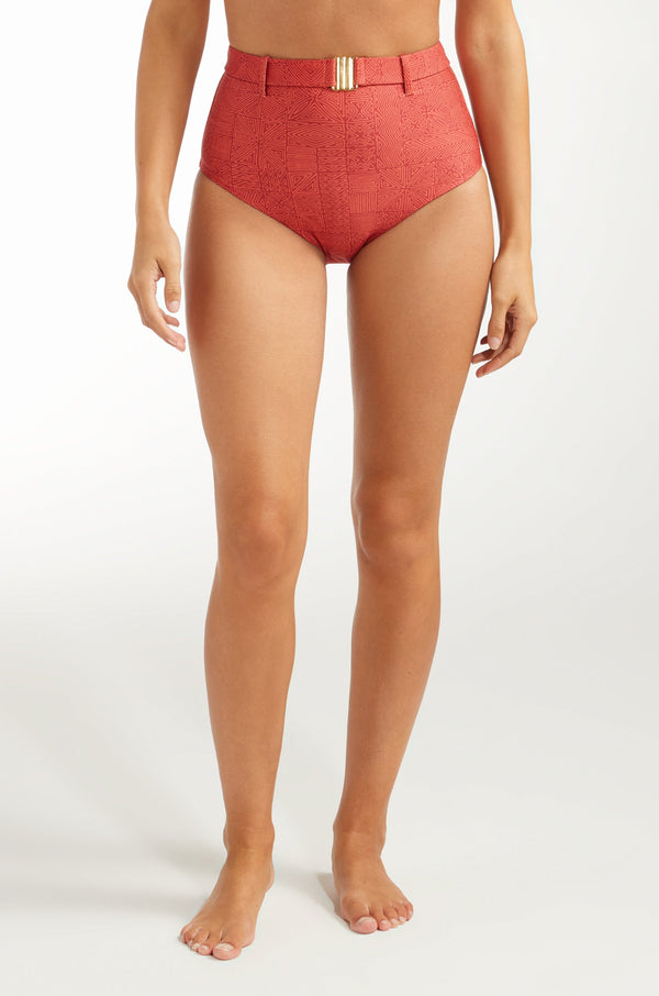 Lucia High Waisted Belted Two-Piece Bottom