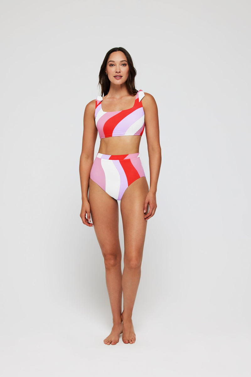 Lauren Square Neck Two-Piece Bikini Top in Pucci