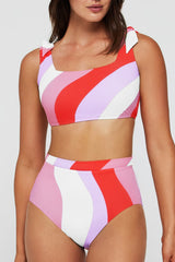 Lauren Square Neck Two-Piece Bikini Top in Pucci