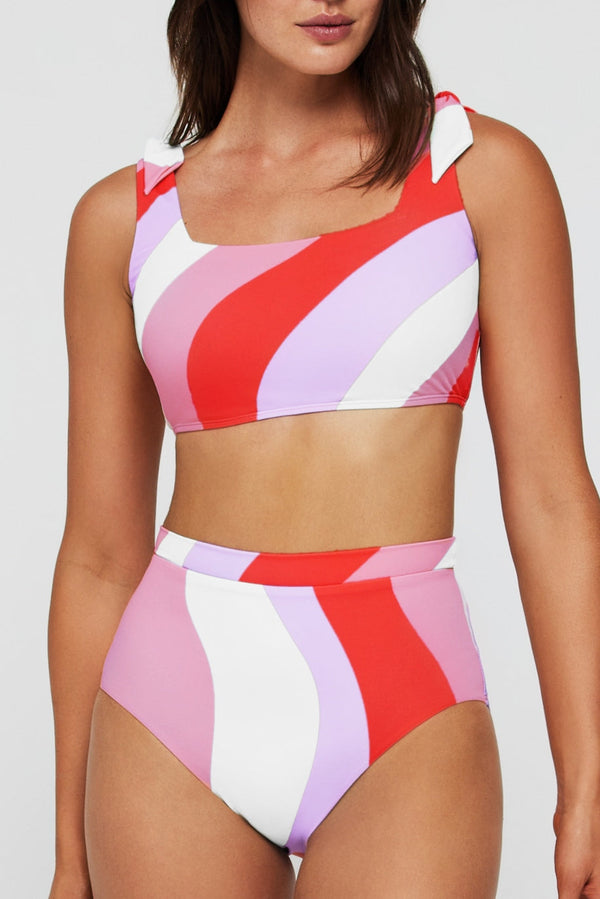 Lauren Square Neck Two-Piece Bikini Top in Pucci
