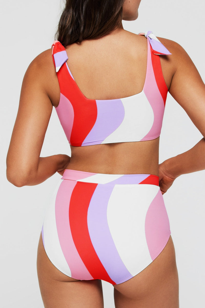 Lauren Square Neck Two-Piece Bikini Top in Pucci