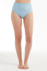 Mackenzie Sculpted High Waisted Two-Piece Bottom in Blue - FINAL SALE