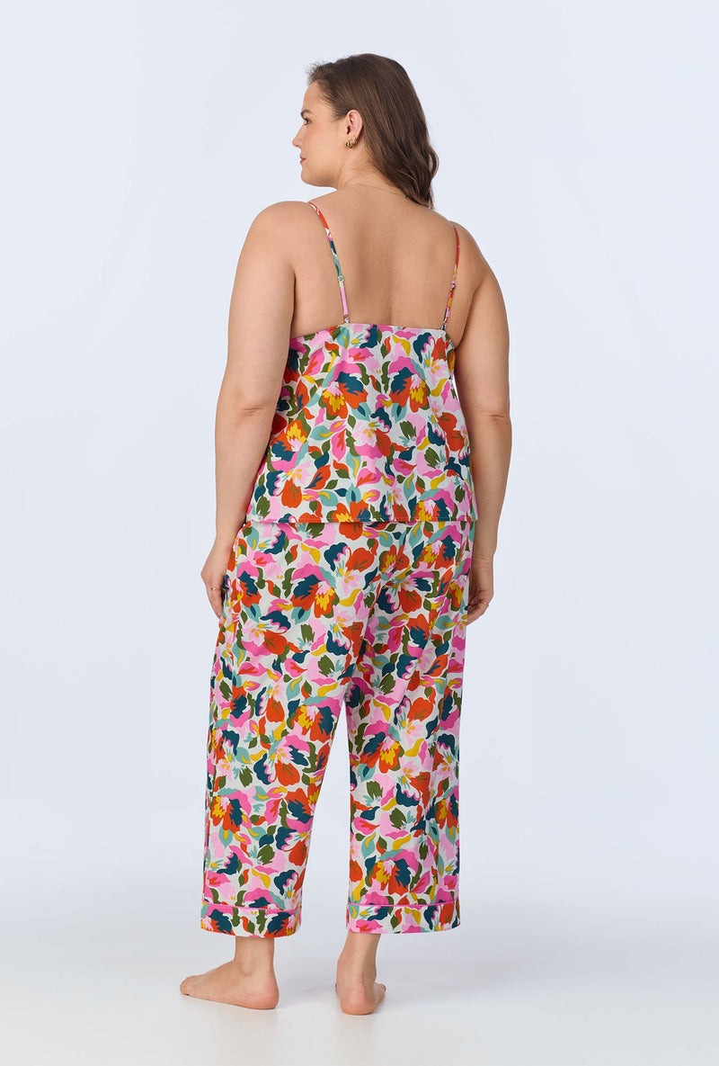 Lucia Cami Woven Cotton Poplin Cropped PJ Set