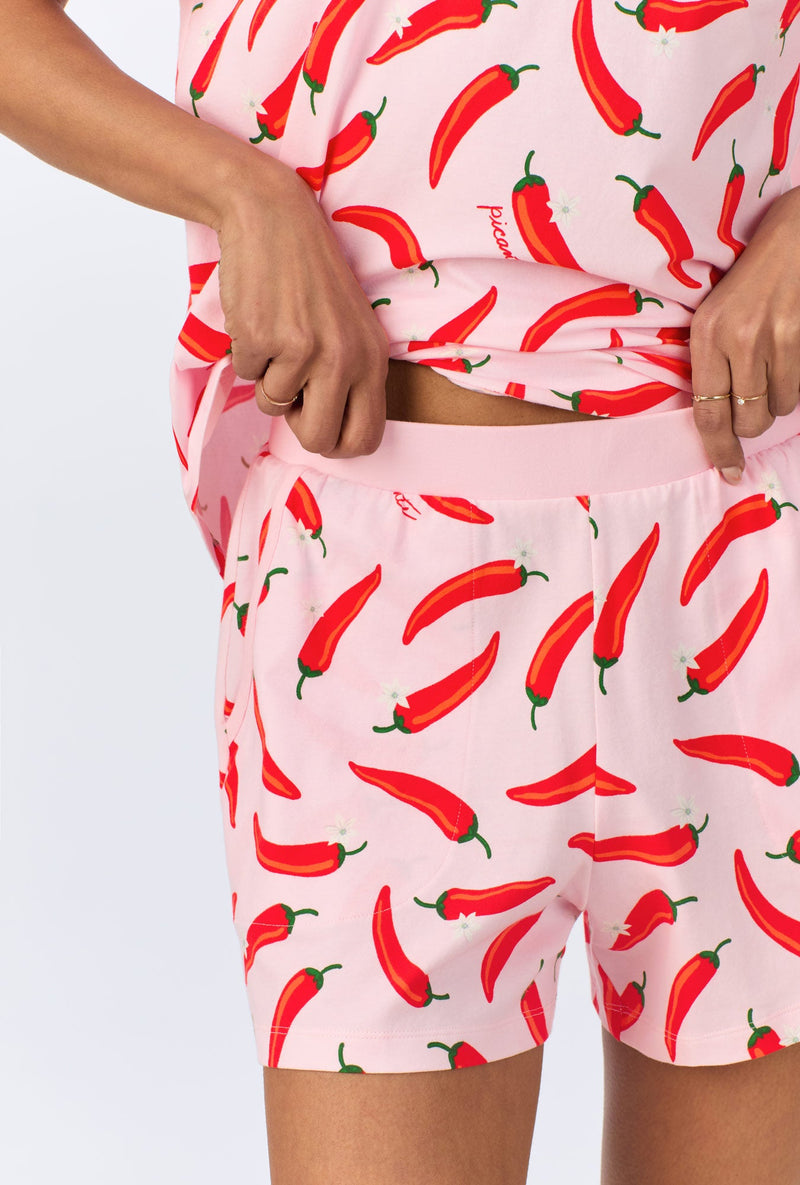 Coming In Hot T-Shirt Stretch Jersey Shorty PJ Set