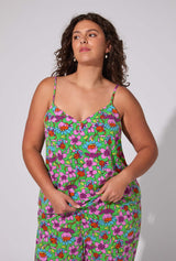 BedHead X Trina Turk Garden Floral Cami Tank Stretch Jersey Long PJ Set