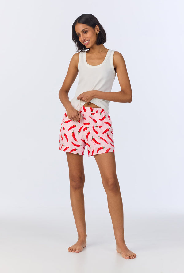 Coming In Hot Tank Stretch Jersey Boxer PJ Set