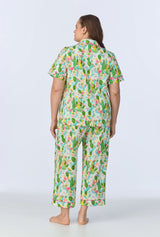 Cactus Garden Short Sleeve Classic Stretch Jersey Cropped PJ Set