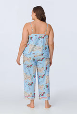 Ciao Capri Cami Woven Cotton Poplin Cropped PJ Set