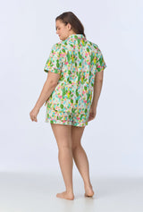 Cactus Garden Short Sleeve Classic Shorty Stretch Jersey PJ Set