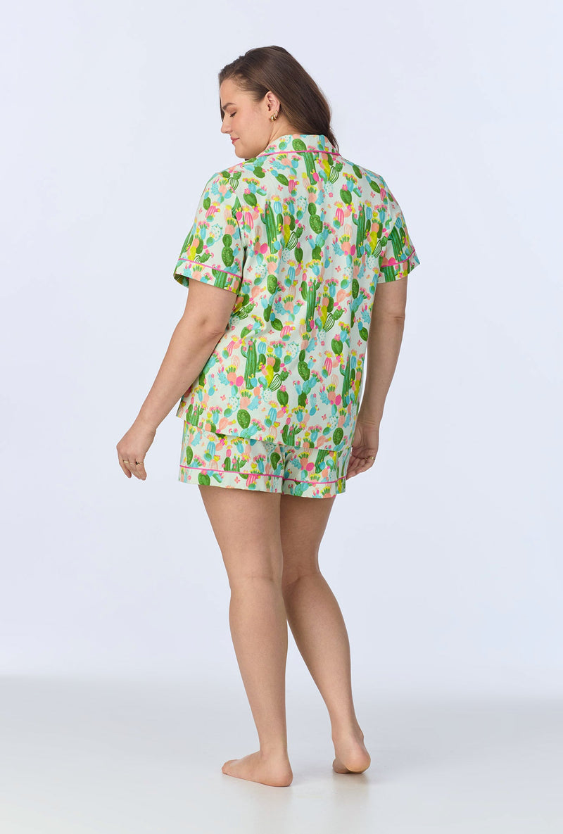 Cactus Garden Short Sleeve Classic Shorty Stretch Jersey PJ Set