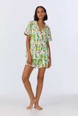 Cactus Garden Short Sleeve Classic Shorty Stretch Jersey PJ Set
