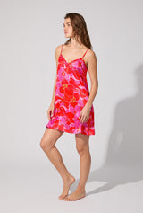 BedHead X Trina Turk Winter Orchids Woven Washable Silk Chemise