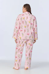 Western Wildflowers Long Sleeve Classic Woven Cotton Poplin Long PJ Set