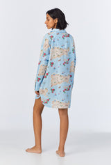 Ciao Capri High Low Woven Cotton Poplin Boyfriend Shirt