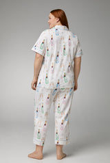 Champagne Wedding Short Sleeve Classic Stretch Jersey Cropped PJ Set