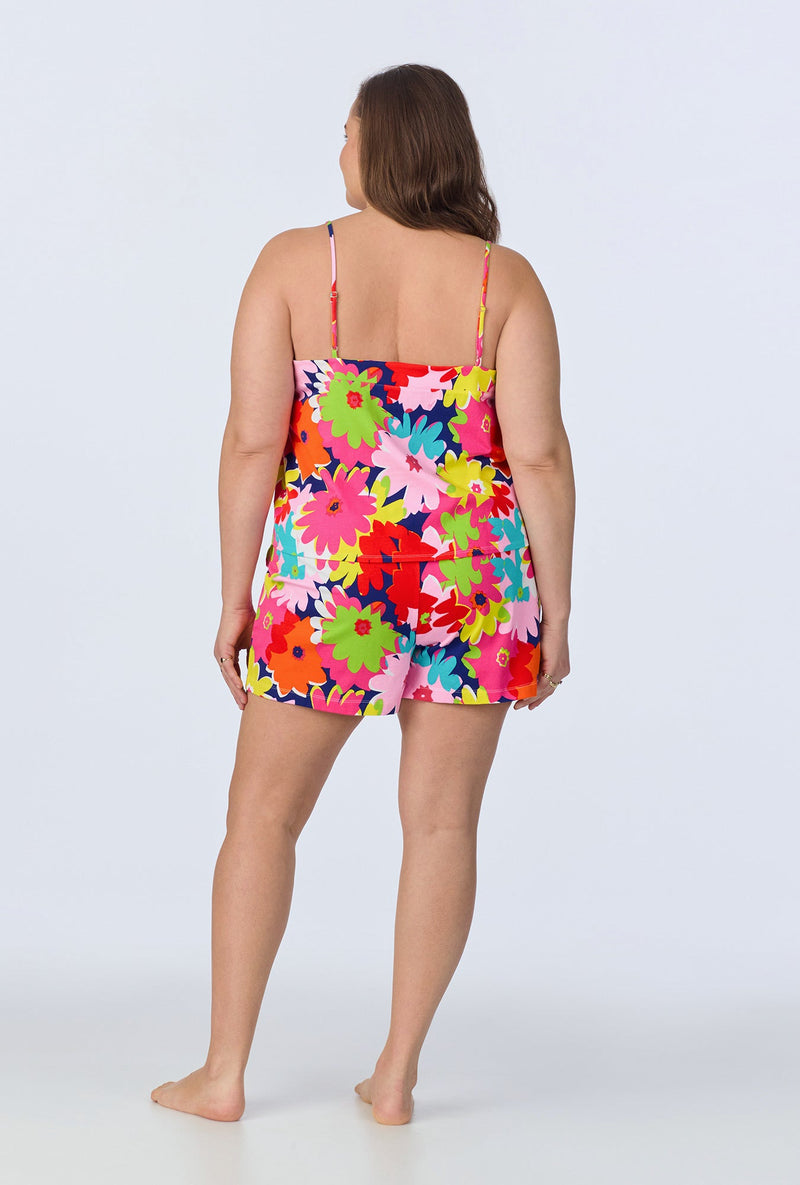 BedHead x Trina Turk Pop Floral Cami Shorty Stretch Jersey PJ Set