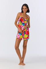 BedHead x Trina Turk Pop Floral Cami Shorty Stretch Jersey PJ Set