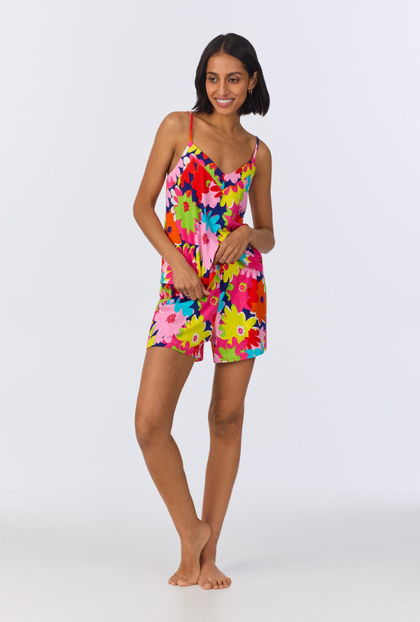 BedHead x Trina Turk Pop Floral Cami Shorty Stretch Jersey PJ Set